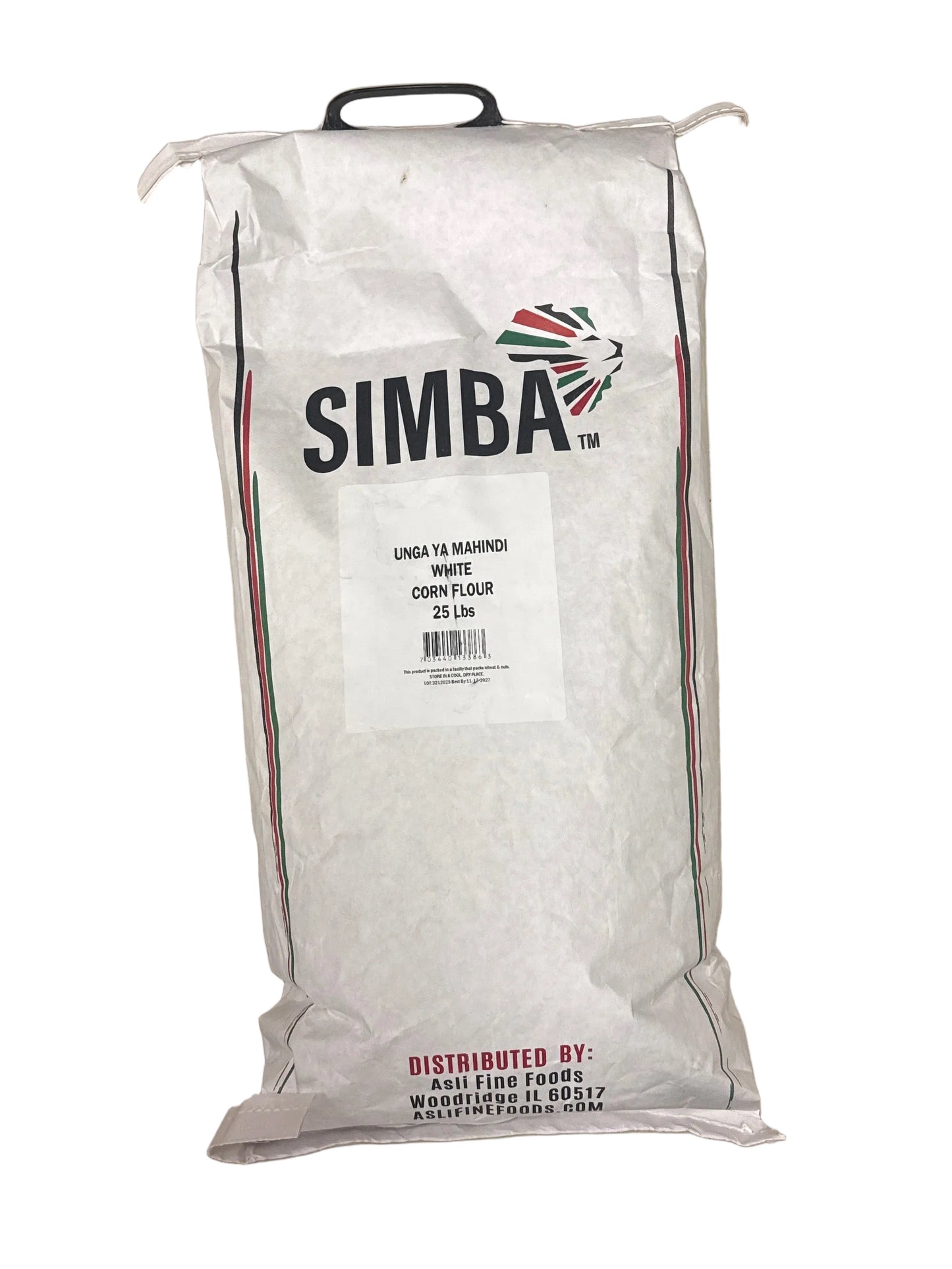 Simba white corn flour 25lbs