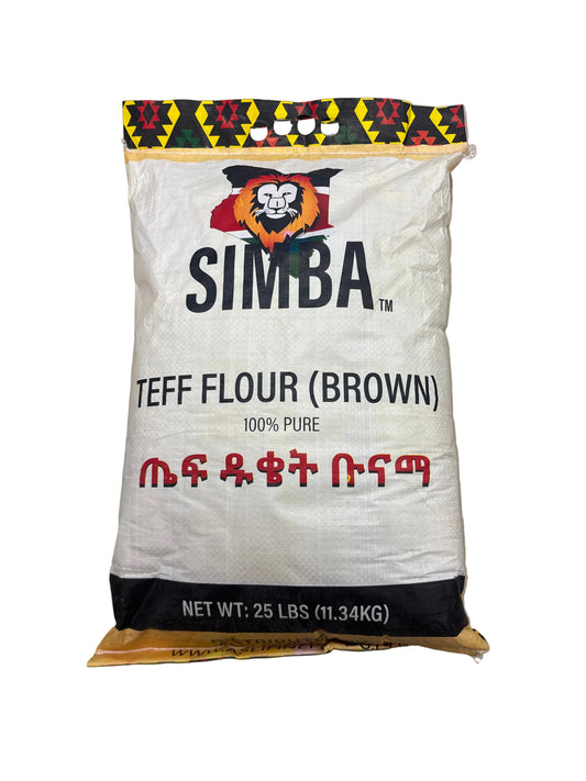 SIMBA TEFF  BROWN FLOUR. 25 lbs