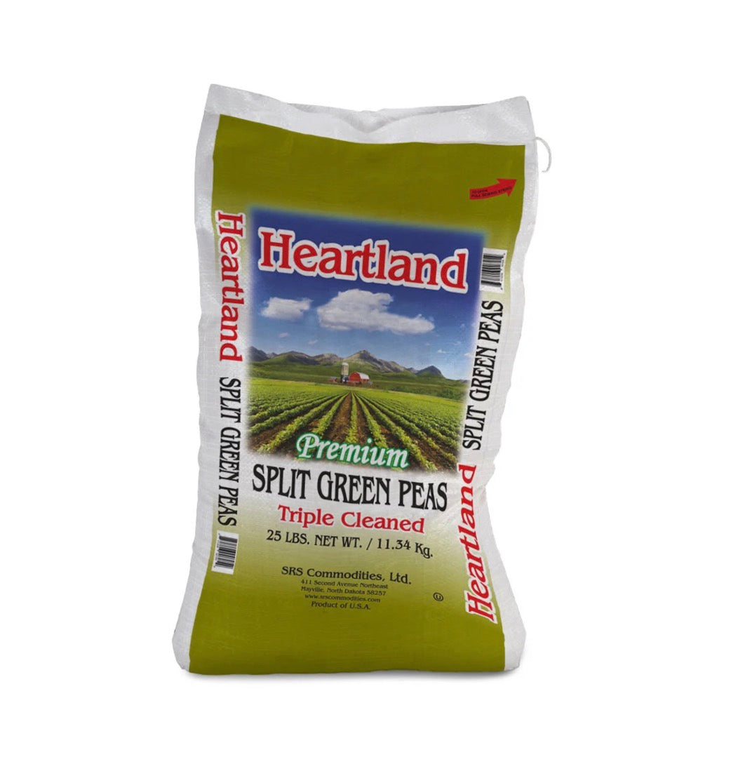 Heartland split green peas 25lbs